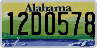 AL license plate 12DO578