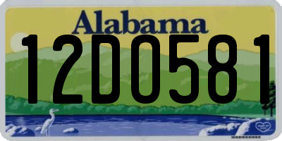 AL license plate 12DO581