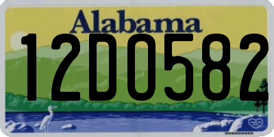AL license plate 12DO582
