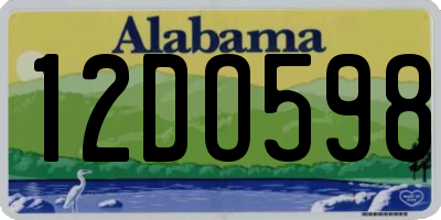 AL license plate 12DO598