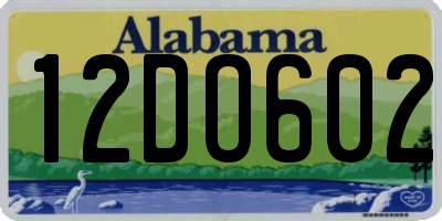 AL license plate 12DO602