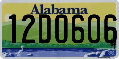 AL license plate 12DO606