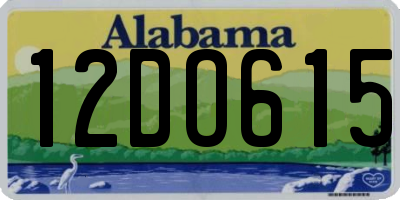 AL license plate 12DO615