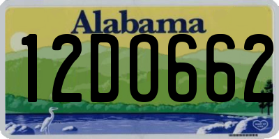 AL license plate 12DO662
