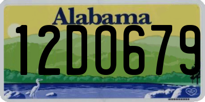AL license plate 12DO679