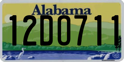 AL license plate 12DO711