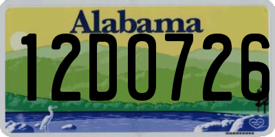 AL license plate 12DO726