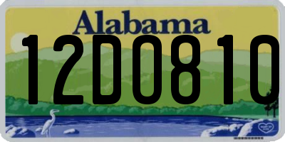 AL license plate 12DO810