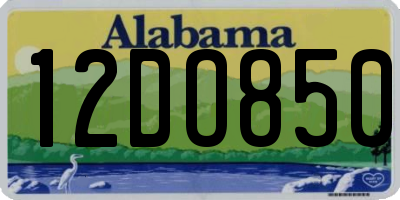 AL license plate 12DO850