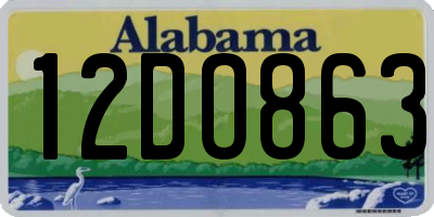 AL license plate 12DO863