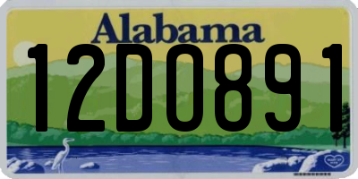 AL license plate 12DO891