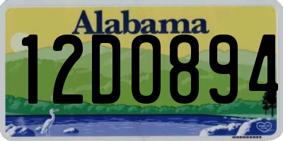 AL license plate 12DO894