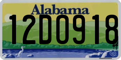 AL license plate 12DO918