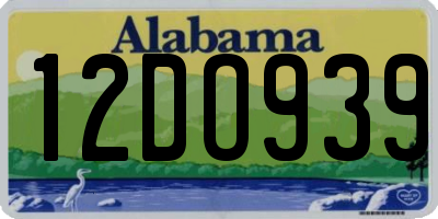 AL license plate 12DO939