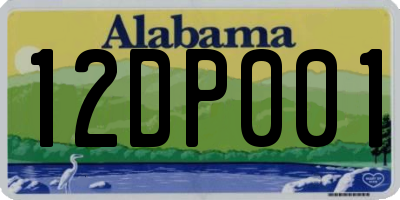 AL license plate 12DP001