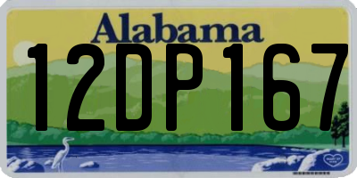AL license plate 12DP167