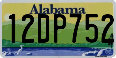 AL license plate 12DP752
