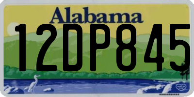 AL license plate 12DP845