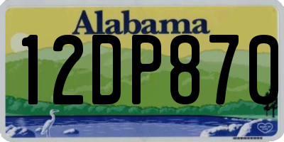 AL license plate 12DP870