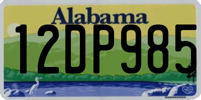 AL license plate 12DP985