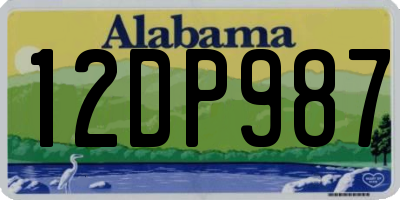 AL license plate 12DP987