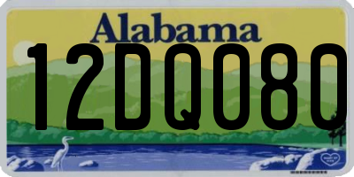 AL license plate 12DQ080