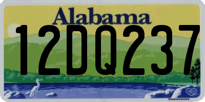 AL license plate 12DQ237