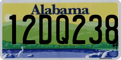 AL license plate 12DQ238
