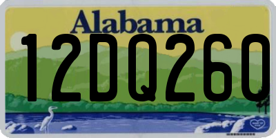 AL license plate 12DQ260