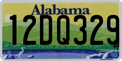 AL license plate 12DQ329