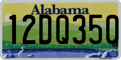 AL license plate 12DQ350