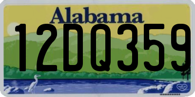 AL license plate 12DQ359