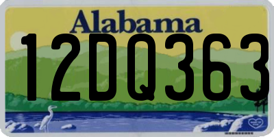 AL license plate 12DQ363