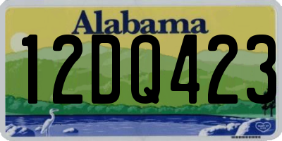 AL license plate 12DQ423
