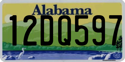 AL license plate 12DQ597
