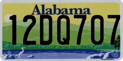 AL license plate 12DQ707