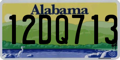 AL license plate 12DQ713