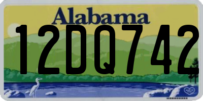 AL license plate 12DQ742