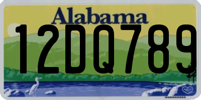 AL license plate 12DQ789