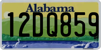 AL license plate 12DQ859