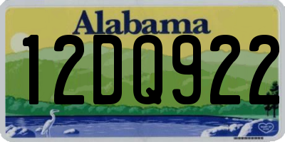 AL license plate 12DQ922
