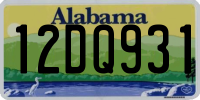 AL license plate 12DQ931