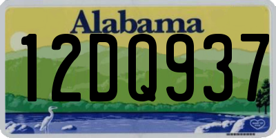 AL license plate 12DQ937