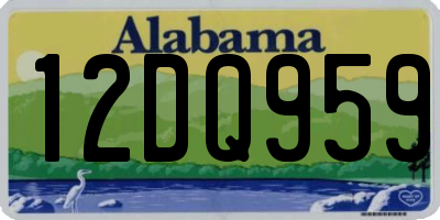 AL license plate 12DQ959