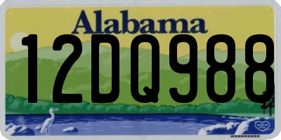 AL license plate 12DQ988