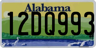 AL license plate 12DQ993