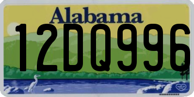 AL license plate 12DQ996