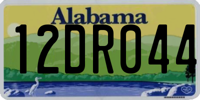 AL license plate 12DR044