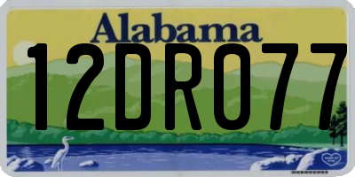 AL license plate 12DR077