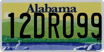 AL license plate 12DR099